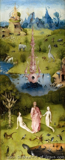 The Garden of Eden, Hieronymus Bosch, c1500 O5HZ000.jpg